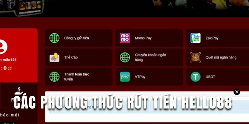 Khám phá các phương thức rút tiền Hello88 tại đây